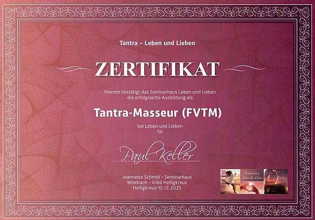 Zertifikat Tantramasseur FVTM